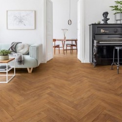 Laminátová Podlaha KRONO (1598573) Herringbone 8 - Dub Harlech- 630x126 mm - HO 8 mm AC5/32 4V - rybia kosť - 1clic2go pure+