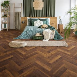 Laminátová Podlaha KRONO (1590411) Herringbone 8 - Dub Laguna- 630x126 mm - HO 8 mm AC5/32 4V - rybia kosť - 1clic2go pure+