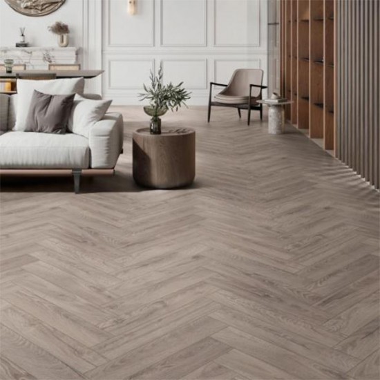 Laminátová Podlaha KRONO (1590488) Herringbone 8 - Dub Rutherford- 630x126 mm - HO 8 mm AC5/32 4V - rybia kosť - 1clic2go pure+