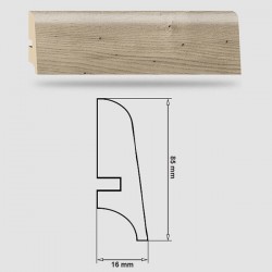 Soklová Lišta Swiss Krono AURUM Aroma P85 - MDF fólia - Dub Jazmínový (3341) - 85x16x2500 mm