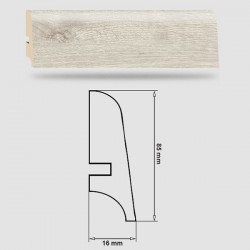 Soklová Lišta Swiss Krono AURUM Fiori P85 - Aqua Zero - MDF fólia - Dub Orchidea (4586) - 85x16x2500 mm