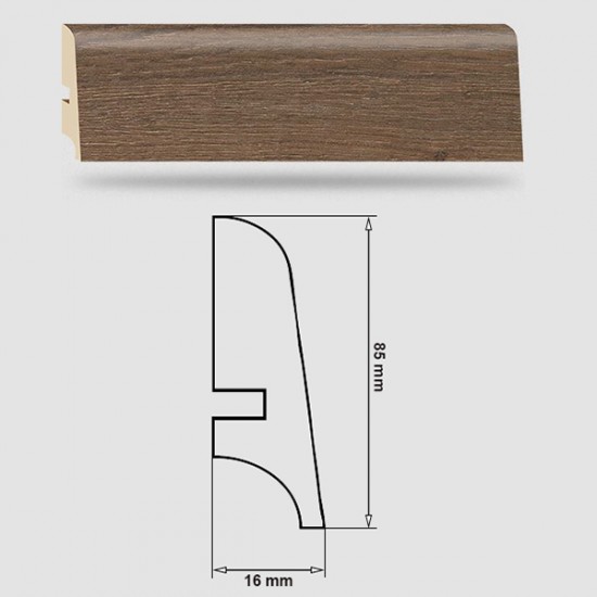 Soklová Lišta Swiss Krono AURUM Gusto P85 - MDF fólia - Orech Cayenne (3484) - 85x16x2500 mm Soklová Lišta Swiss Krono AURUM Gusto P85 - MDF fólia - Orech Cayenne (3484) - 85x16x2500 mm