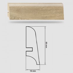 Soklová Lišta Swiss Krono AURUM Infinity P85 - Aqua Zero - MDF fólia - Dub Galaxy (4592) - 85x16x2500 mm