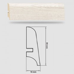 Soklová Lišta Swiss Krono AURUM Senso P85 - MDF fólia - Dub Bolero (3487) - 85x16x2500 mm