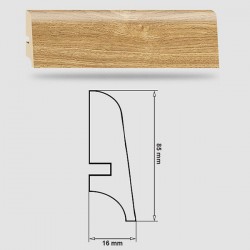 Soklová Lišta Swiss Krono AURUM Senso P85 - MDF fólia - Dub Pasadoble (4524) - 85x16x2500 mm