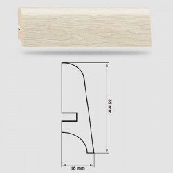 Soklová Lišta Swiss Krono AURUM Senso P85 - MDF fólia - Platan Polonaise (4525) - 85x16x2500 mm