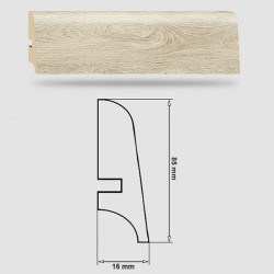 Soklová Lišta Swiss Krono AURUM Vision P85 - MDF fólia - Brest Versailleský (3941) - 85x16x2500 mm