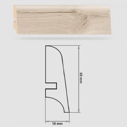 Soklová Lišta Swiss Krono FERRUM Sigma P65 - MDF fólia - Dub Corinne (5379) - 65x16x2500 mm