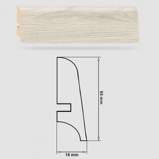 Soklová Lišta Swiss Krono FERRUM Sigma P65 - MDF fólia - Dub Pamphylia (5382) - 65x16x2500 mm