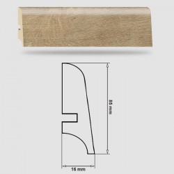 Soklová Lišta Swiss Krono PLATINUM Blackpool P85 - MDF fólia - Dub Buckingham (4915) - 85x16x2500 mm