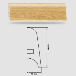 Soklová Lišta Swiss Krono PLATINUM Blackpool P85 - MDF fólia - Dub Oxford (4916) - 85x16x2500 mm