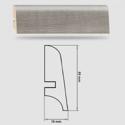 Soklová Lišta Swiss Krono PLATINUM Blackpool P85 - MDF fólia - Dub Wembley (4921) - 85x16x2500 mm