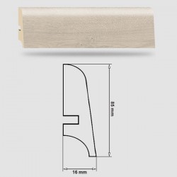 Soklová Lišta Swiss Krono PLATINUM Exclusive P85 - MDF fólia - Dub Sargossa (4558) - 85x16x2500 mm