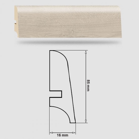 Soklová Lišta Swiss Krono PLATINUM Exclusive P85 - MDF fólia - Dub Sargossa (4558) - 85x16x2500 mm Soklová Lišta Swiss Krono PLATINUM Exclusive P85 - MDF fólia - Dub Sargossa (4558) - 85x16x2500 mm