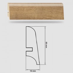 Soklová Lišta Swiss Krono PLATINUM Marine P85 - MDF fólia - Dub Baltický (3787) - 85x16x2500 mm