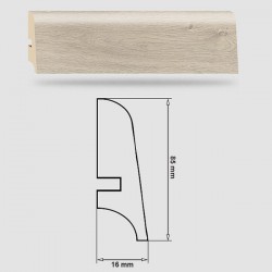 Soklová Lišta Swiss Krono PLATINUM Milo P85 - MDF fólia - Dub Ferarra (3034) - 85x16x2500 mm