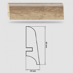 Soklová Lišta Swiss Krono PLATINUM Paloma P85 - MDF fólia - Dub Canyon (3273) - 85x16x2500 mm
