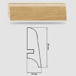 Soklová Lišta Swiss Krono PLATINUM Paloma P85 - MDF fólia - Dub Carmen (4561) - 85x16x2500 mm