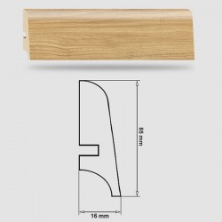 Soklová Lišta Swiss Krono PLATINUM Paloma P85 - MDF fólia - Dub Pradávny (1035) - 85x16x2500 mm