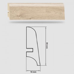 Soklová Lišta Swiss Krono PLATINUM Progress P85 - MDF fólia - Dub Masala (2583) - 85x16x2500 mm