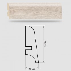 Soklová Lišta Swiss Krono PLATINUM Progress P85 - MDF fólia - Dub Transylvania (3792) - 85x16x2500 mm