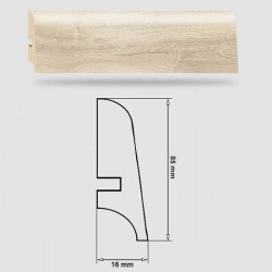 Soklová Lišta Swiss Krono PLATINUM Terra P85 - MDF fólia - Platan Elizejský (4924) - 85x16x2500 mm