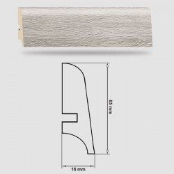 Soklová Lišta Swiss Krono PLATINUM Zodiac P85 - MDF fólia - Dub Taurus (4570) - 85x16x2500 mm