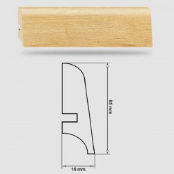 Soklová Lišta Swiss Krono PLATINUM Zodiac P85 - MDF fólia - Dub Virgo (4571) - 85x16x2500 mm