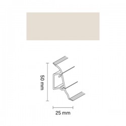 Soklová lišta DÖLLKEN SLK 50 - Biela - 117 - 50x25x2500 mm (Vodeodolná)