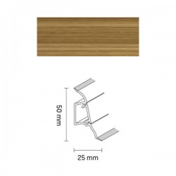 Soklová lišta DÖLLKEN SLK 50 - Dub Vosges - W129 - 50x25x2500 mm (Vodeodolná)