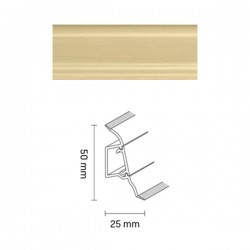 Soklová lišta DÖLLKEN SLK 50 - Javor Newport - W132 - 50x25x2500 mm (Vodeodolná)