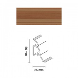 Soklová lišta DÖLLKEN SLK 50 - Čerešňa Country - W135 - 50x25x2500 mm (Vodeodolná)