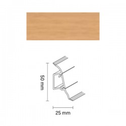 Soklová lišta DÖLLKEN SLK 50 - Buk Zlatý - W136 - 50x25x2500 mm (Vodeodolná)