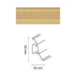 Soklová lišta DÖLLKEN SLK 50 - Buk Amarant - W137 - 50x25x2500 mm (Vodeodolná)