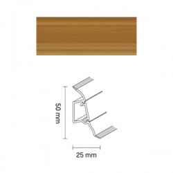 Soklová lišta DÖLLKEN SLK 50 - Čerešňa Oxford - W138 - 50x25x2500 mm (Vodeodolná)