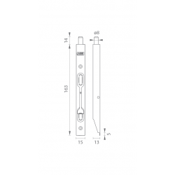 AGB - Zástrč F16 - H150 BRM - bronz matný (22)