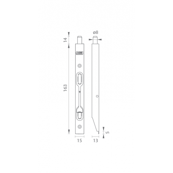 AGB - Zástrč F16 - H150 CHM - chróm matný (34)