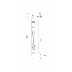 AGB - Zástrč F16 - H150 POB - pozink biely (05)