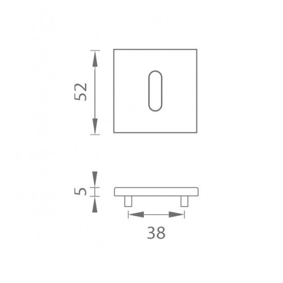 AS - ROZETA - HR 5S ZLM - zlatá matná (KG)