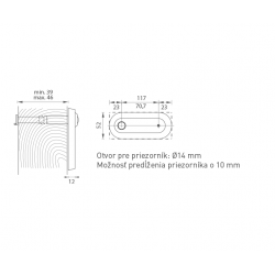 AXA - Menovka BETA s priezorníkom (kukátkom) BRM - bronz matný (F4)