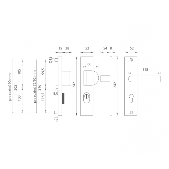 AXA - ATLAS2 PLUS BRM - bronz matný (F4) AXA - ATLAS2 PLUS BRM - bronz matný (F4)