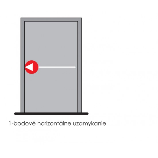 DA - Jednobodové panikové kovanie na jednokrídlové dvere D1/1B S - Strieborná DA - Jednobodové panikové kovanie na jednokrídlové dvere D1/1B S - Strieborná