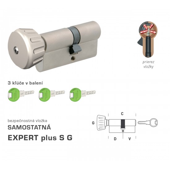 DK - EXPERT plus S G - s gombíkom NIM - nikel matný DK - EXPERT plus S G - s gombíkom NIM - nikel matný