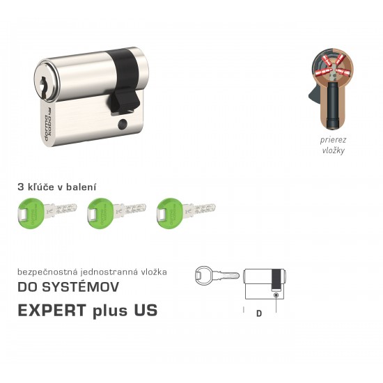 DK - EXPERT plus US polvložka NIM - nikel matný DK - EXPERT plus US polvložka NIM - nikel matný