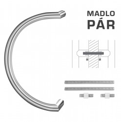 FT - MADLO kód 816 Ø 30 mm UN pár NEM - nerez matná (F60)