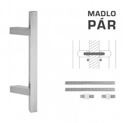 FT - MADLO kód 831Z 25x25 mm UN pár NEM - nerez matná (F60)