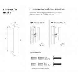 FT - MADLO kód 802K 25x25 mm SP ks BIM - biela matná (FBO)