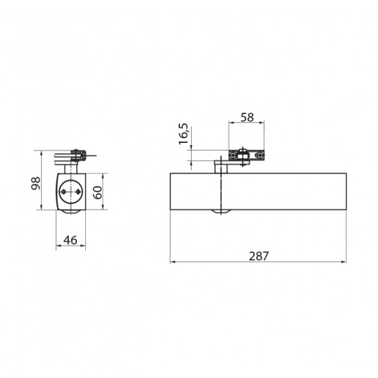 GZ - TS 4000 Ramienkový samozatvárač BIM - biela matná (RAL9016) GZ - TS 4000 Ramienkový samozatvárač BIM - biela matná (RAL9016)
