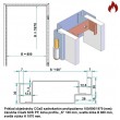 Protipožiarna zárubňa oceľová - CgAS sadrokartón EI60, EW120 - 80/197 - Bez tesnenia - Prepravný náter (červenohnedá)