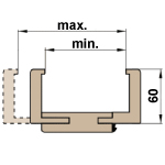 Zárubňa - šírka obložky 60 mm (PREMIUM/ST CPL) 